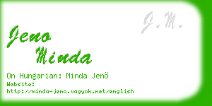 jeno minda business card